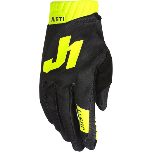 Перчатки JUST1 J-FLEX 2.0 (черный/Hi-Vis желтый, 12, 1560035-884-5795) pitbikemarket.ru