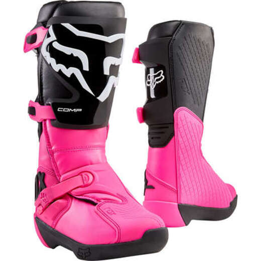 Мотоботы женские Fox Comp Womens Boot Black/Pink 7 (24013-285-7) pitbikemarket.ru