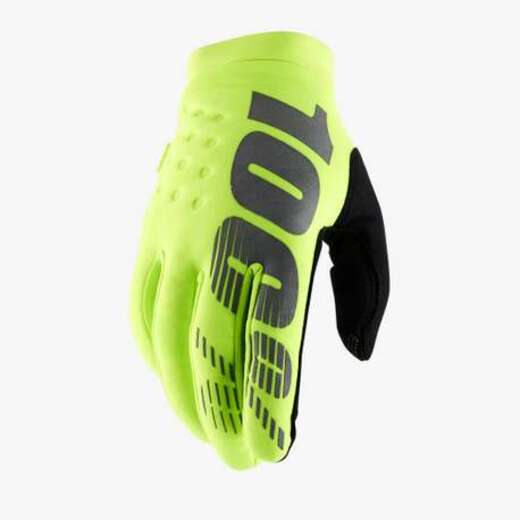 Мотоперчатки подростковые 100% Brisker Youth Glove Fluo Yellow, M, 2020 (10016-004-05) pitbikemarket.ru