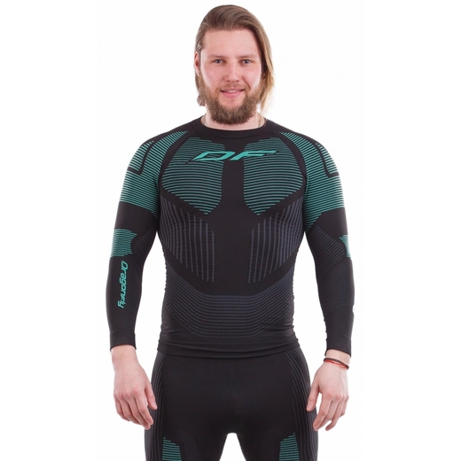 Термофутболка DF 3DTHERMO GREEN с длинным рукавом (XS-S) pitbikemarket.ru