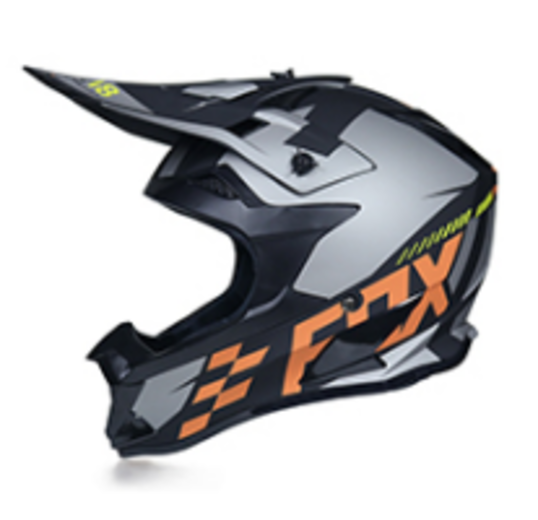 Шлем кроссовый 166 "Fox" orange/black/grey M pitbikemarket.ru