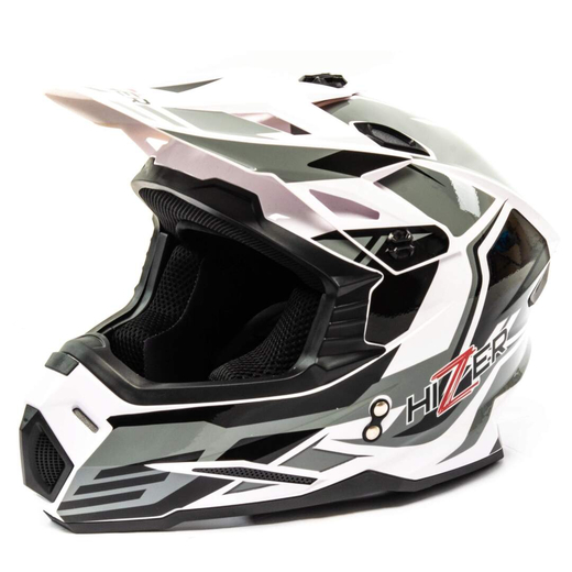 Шлем мото кроссовый HIZER J6801 №4 (S) white/gray pitbikemarket.ru