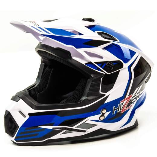 Шлем мото кроссовый HIZER J6801 №6 (S) white/blue pitbikemarket.ru